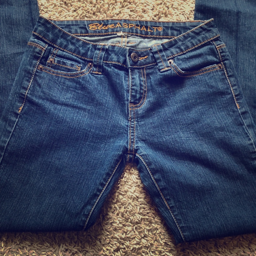 Blue asphalt jeans *size 24* skinnies